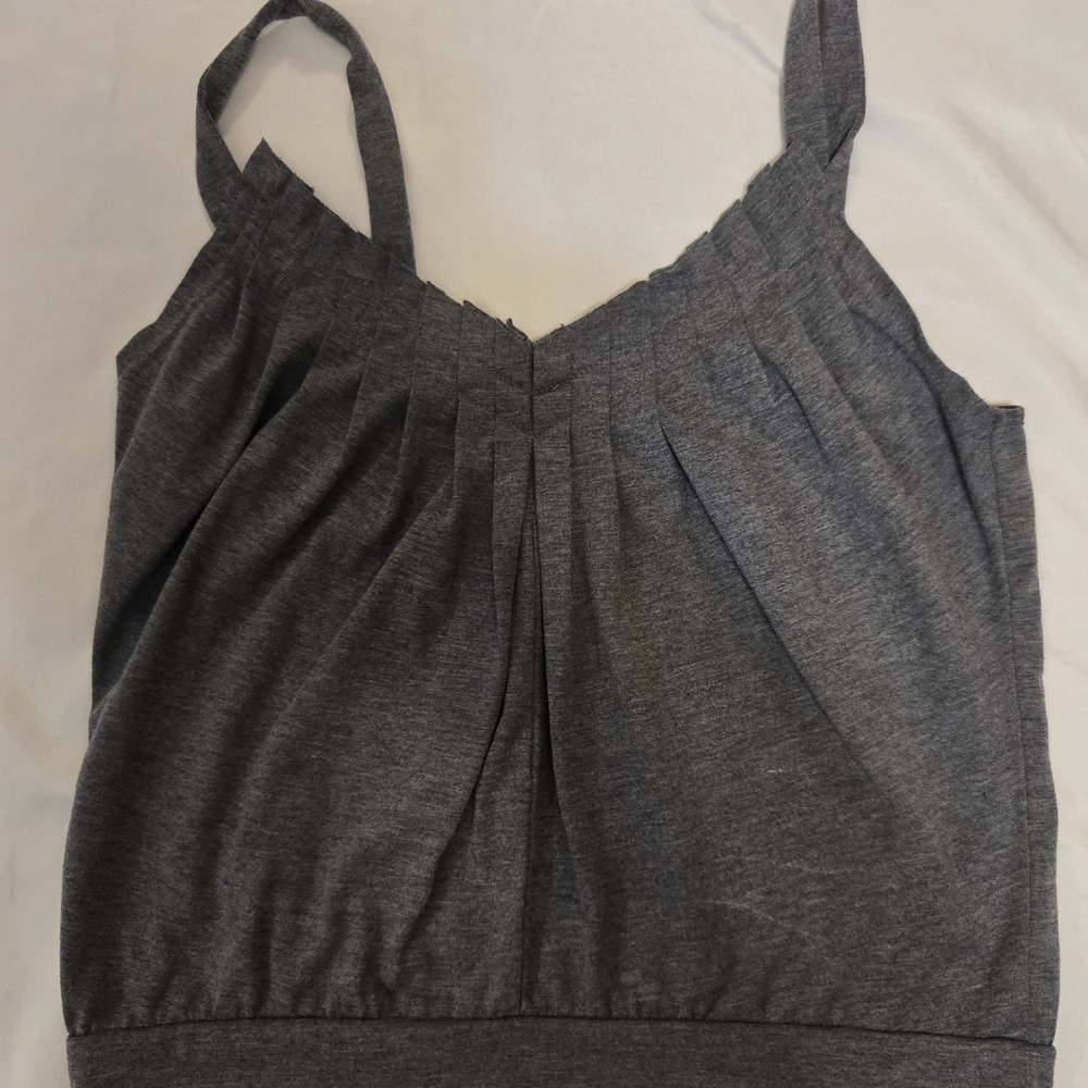 SHEIN Charcoal Gray Pleated Camisole Top
